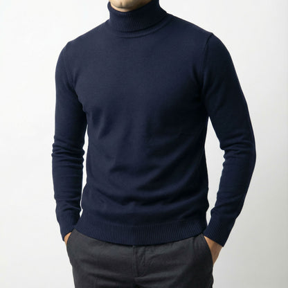 Men's fashion staple: Alpine turtleneck sweater. Ideal for smart casual, layering, and ultimate winter comfort.
