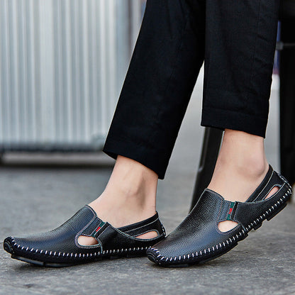 Slip-on men's Amalfi sandals, offering a blend of style and everyday comfort.