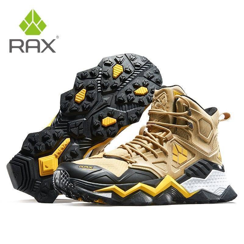 Men's antiskid breathable hiking shoes for trekking on a trail, side view