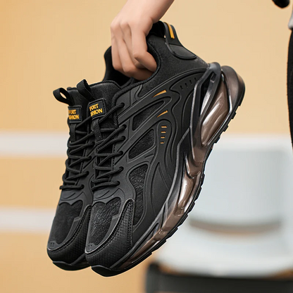 Comfortable men's Apex air-cushion running shoes, performance-focused footwear.