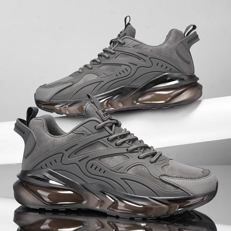 Men's Apex gym trainers, breathable, lightweight design, dynamic air cushion support.