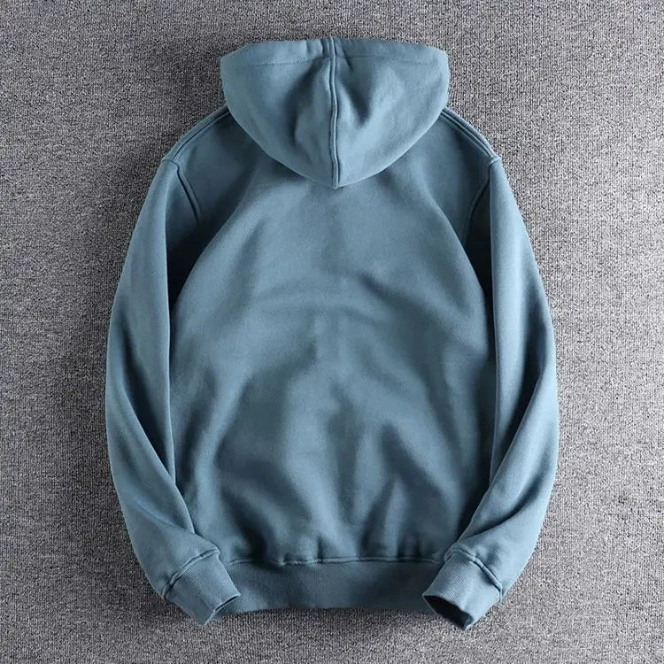 Grey men's Apex full-zip hoodie, a durable & stylish layering piece for athletic or casual everyday comfort.