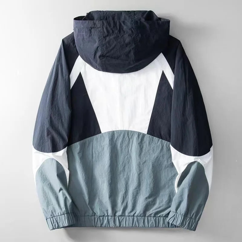 Men's lightweight Apex windbreaker jacket, perfect casual outerwear for rain and active outdoor use.