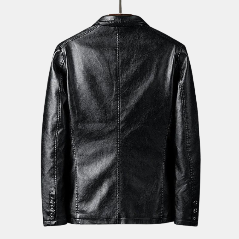 Black men's Apollo tailored jacket, a sleek & stylish fashion outerwear for sophisticated smart casual outfits.