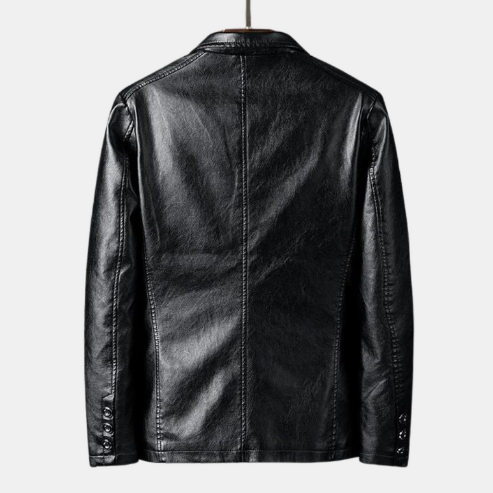 Black men's Apollo tailored jacket, a sleek & stylish fashion outerwear for sophisticated smart casual outfits.