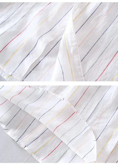 Everyday men's apricot button-down shirt, perfect for a casual coastal look.