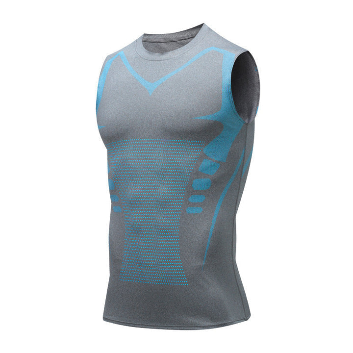 Armando men's close-fit training top. Graphic print sleeveless shirt, ideal performance activewear for gym & fitness.