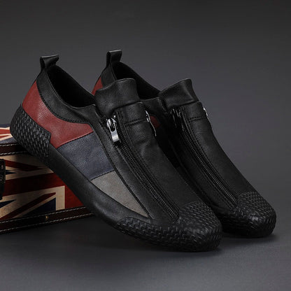 Stylish men's color block fashion sneakers, perfect for walking & casual wear.