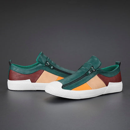 Men's artistic color block walking shoes, perfect blend of fashion & function.