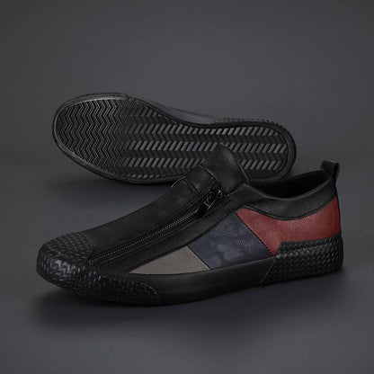 Everyday wear men's casual shoes featuring unique artistic color blocking.