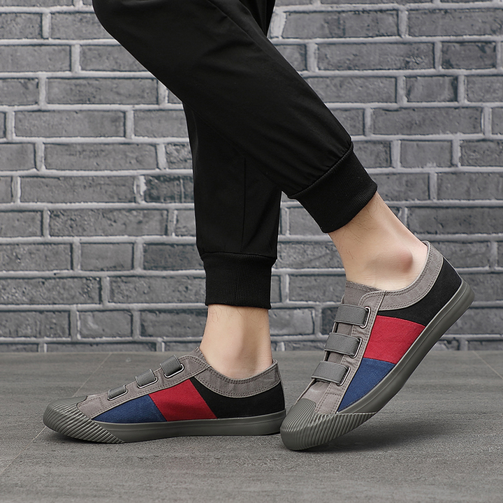 Men's artistic casual shoes with stretch lace, offering comfort and style for daily use.