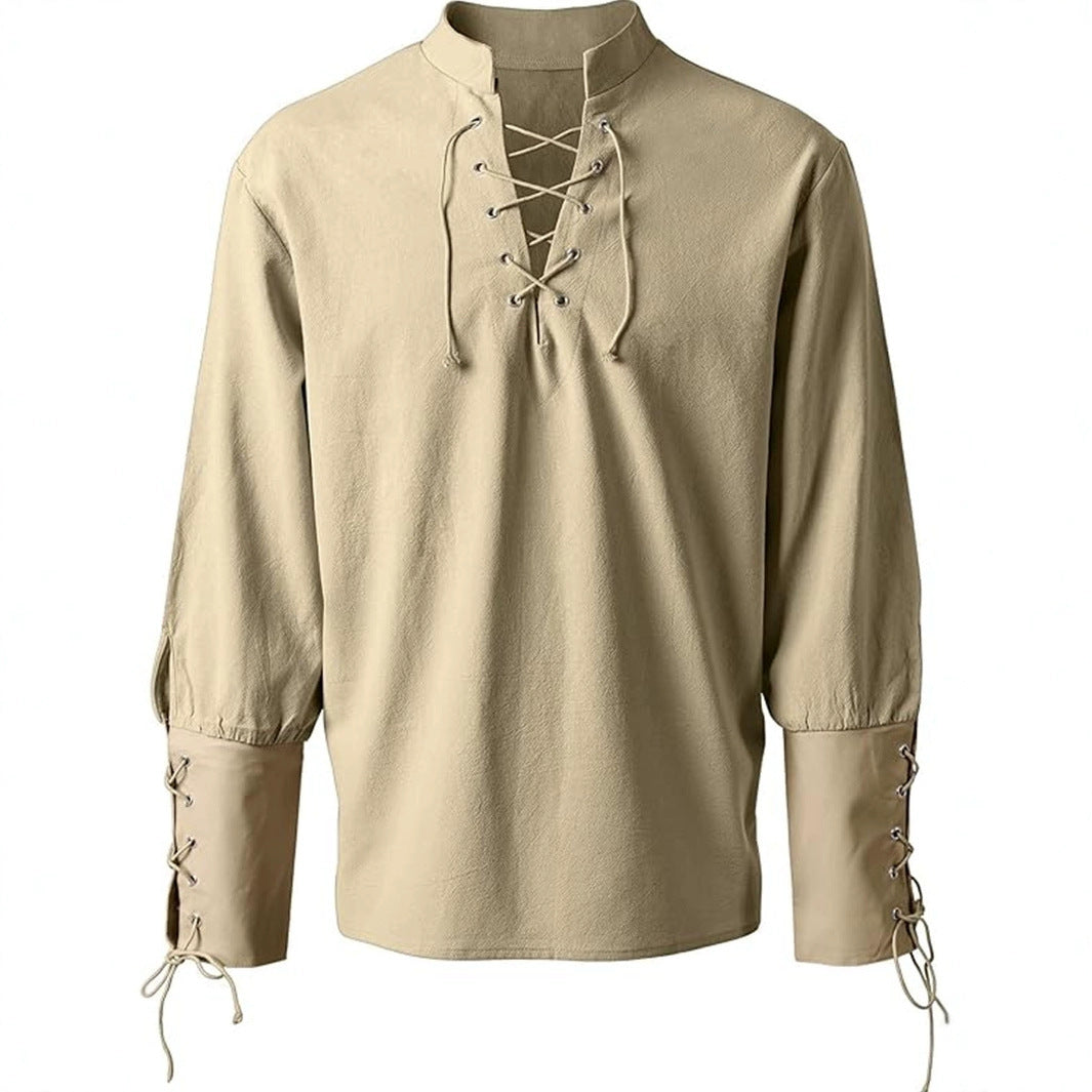 Classic Ashby medieval men's shirt. Modern comfort meets historical style for festivals & casual fashion.
