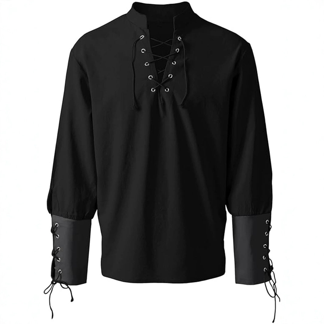 Unique style men's Ashby shirt. Perfect for historical events, fantasy conventions, or distinctive casual wear.