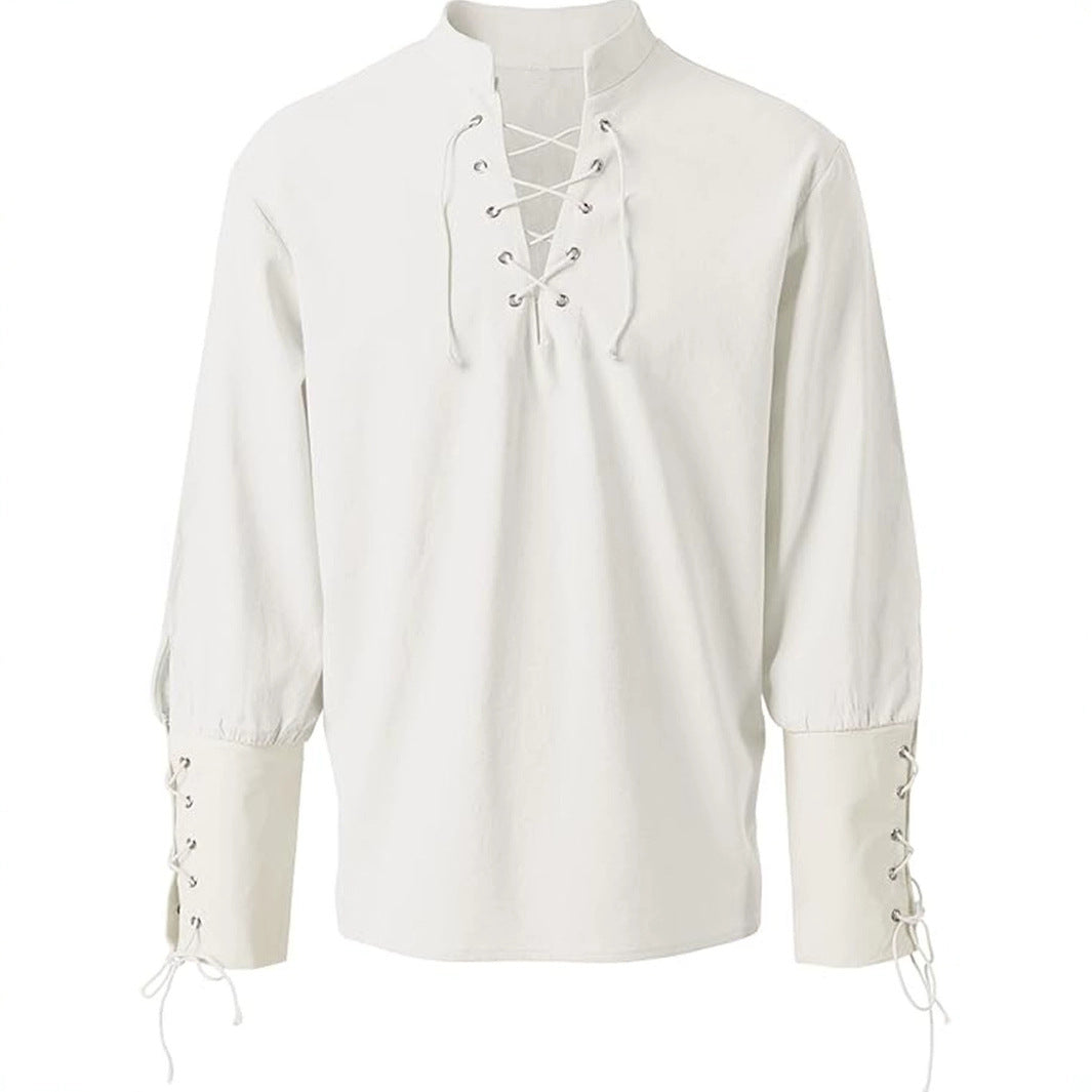 Renfaire Ashby men's shirt. Classic medieval style, suitable for historical, fantasy, or casual modern comfort.