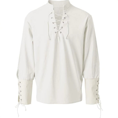 Renfaire Ashby men's shirt. Classic medieval style, suitable for historical, fantasy, or casual modern comfort.