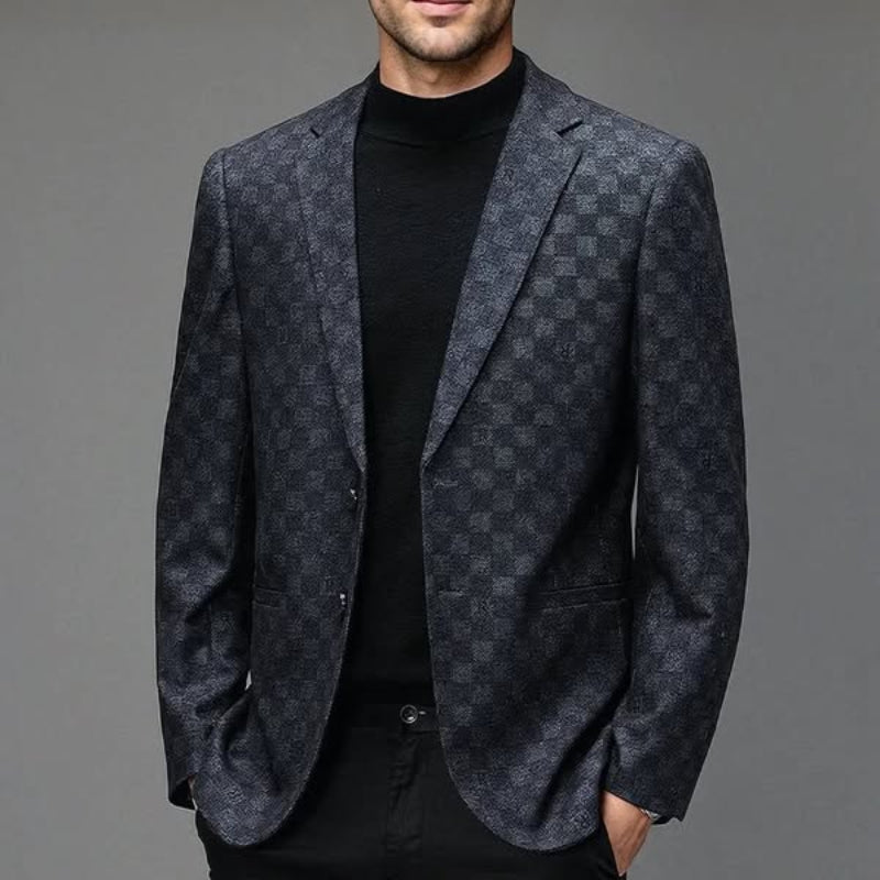Sophisticated men's Astaire patterned blazer, slim fit, a formal wear essential for any special occasion.