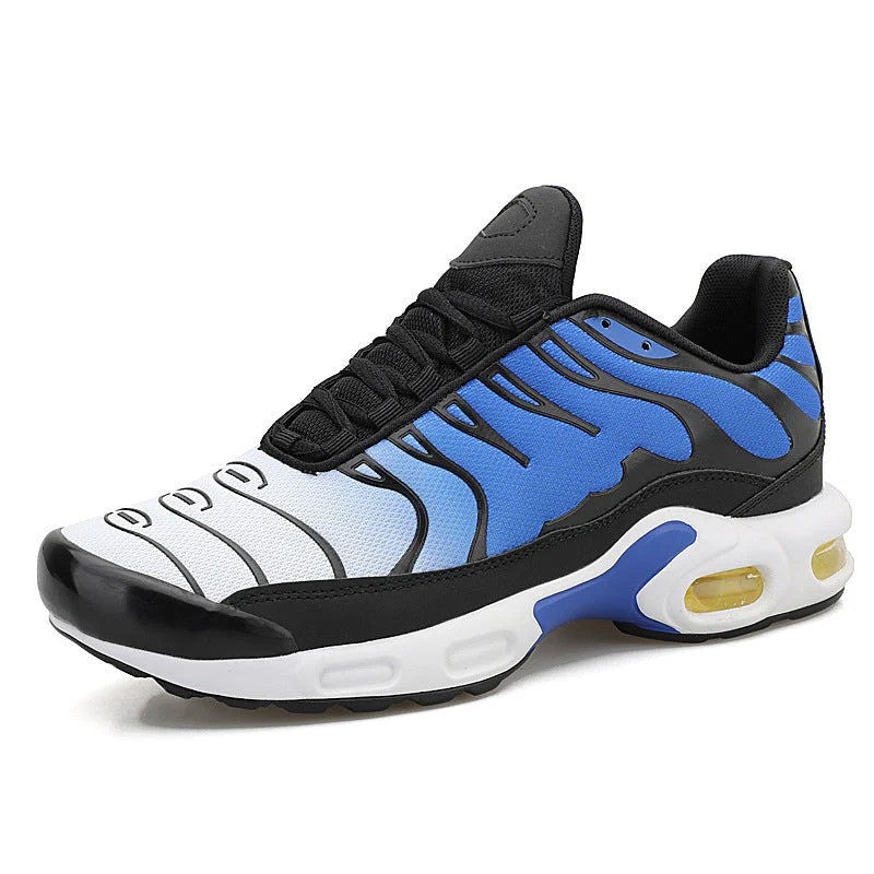 Men's athletic running shoes with responsive air cushion sole for comfort & performance. Lightweight, breathable sneakers.