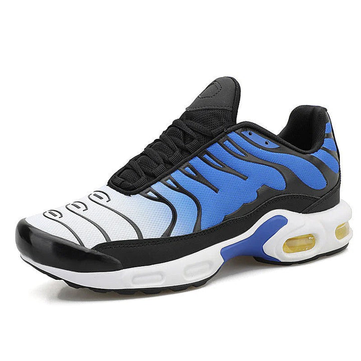 Men's athletic running shoes with responsive air cushion sole for comfort & performance. Lightweight, breathable sneakers.