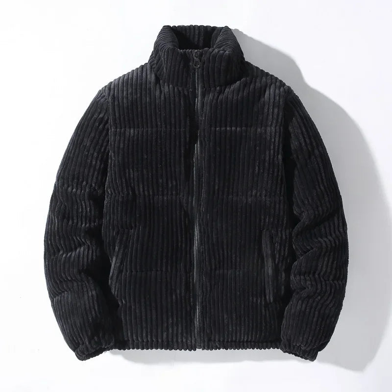 Fashionable men's Atlas Puffer Jacket, a quilted jacket providing warmth & style for cold days.