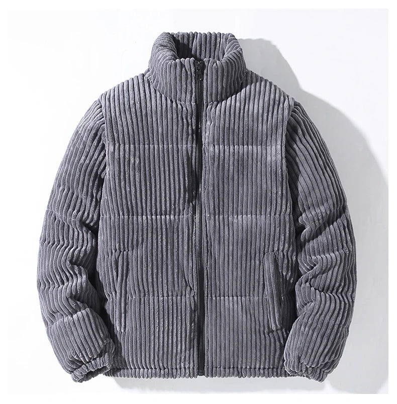 Atlas Puffer Jacket: men's warm & stylish outerwear, ideal quilted jacket for winter activities.