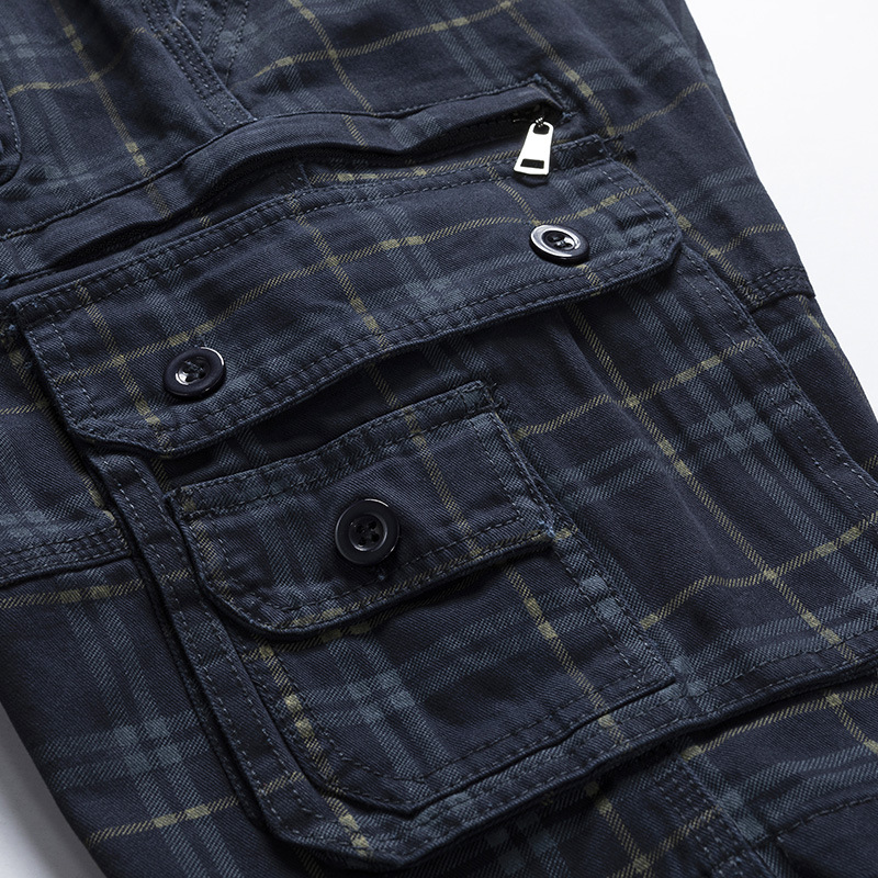 Explore in style with Aventura men's check cargo shorts. Designed for outdoor adventures & travel.