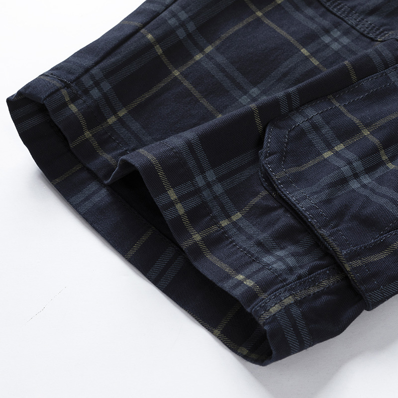 Casual men's check cargo shorts. Perfect for summer fashion, travel, and everyday wear.