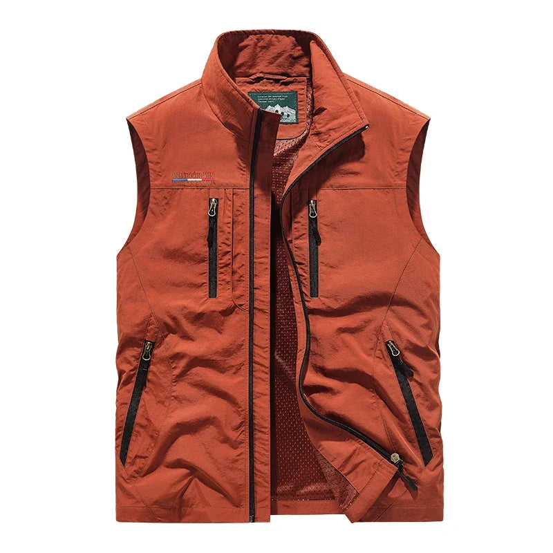 Men's Backcountry Mesh Vest: Breathable & lightweight for hiking, fishing & travel, with multiple utility pockets.