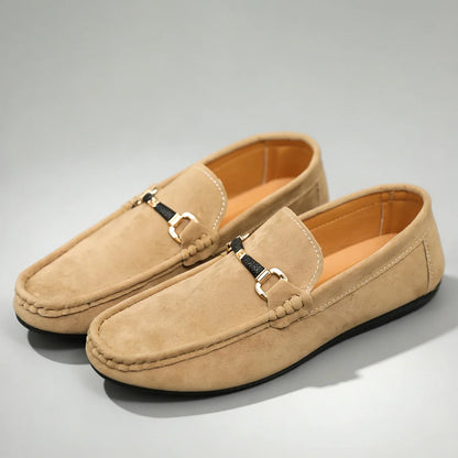 Men's Bellano Slip-On Loafers with stylish buckle for versatile casual or formal wear.