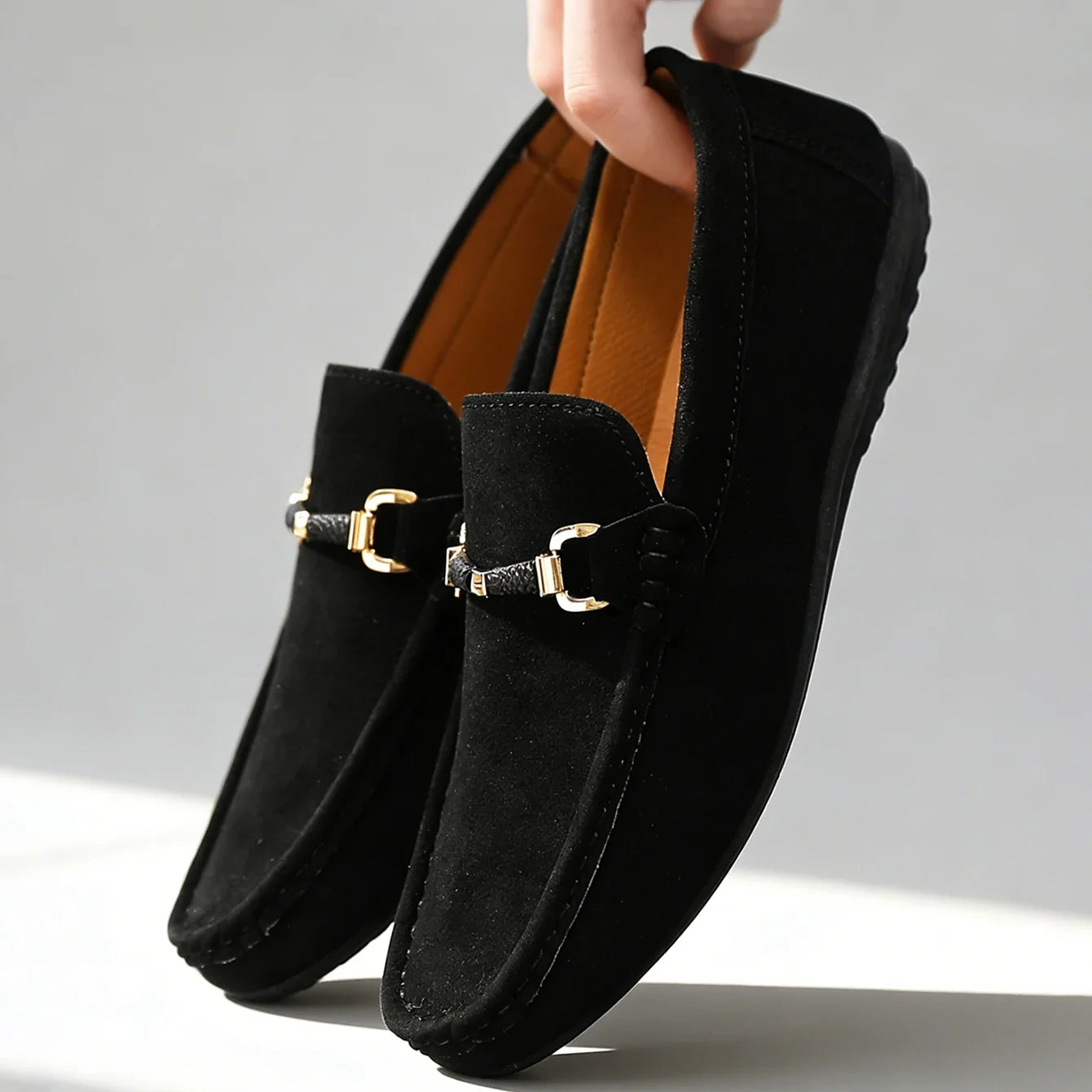 Versatile men's Bellano slip-on loafers, comfortable footwear equally suited for casual ease or formal attire.