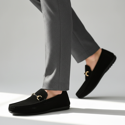 Stylish Bellano men's loafers, slip-on design featuring a prominent buckle for a sophisticated & comfortable look.