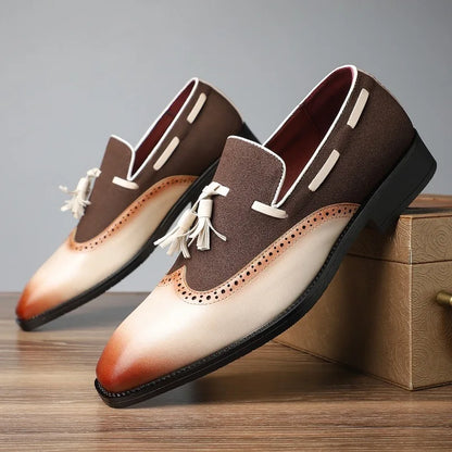 Smart casual men's dress shoes, Bellano tassel loafers, offering sophisticated style and all-day comfort.