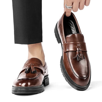 Comfortable Belmont men's dress shoes featuring elegant tassels & a practical traction sole.