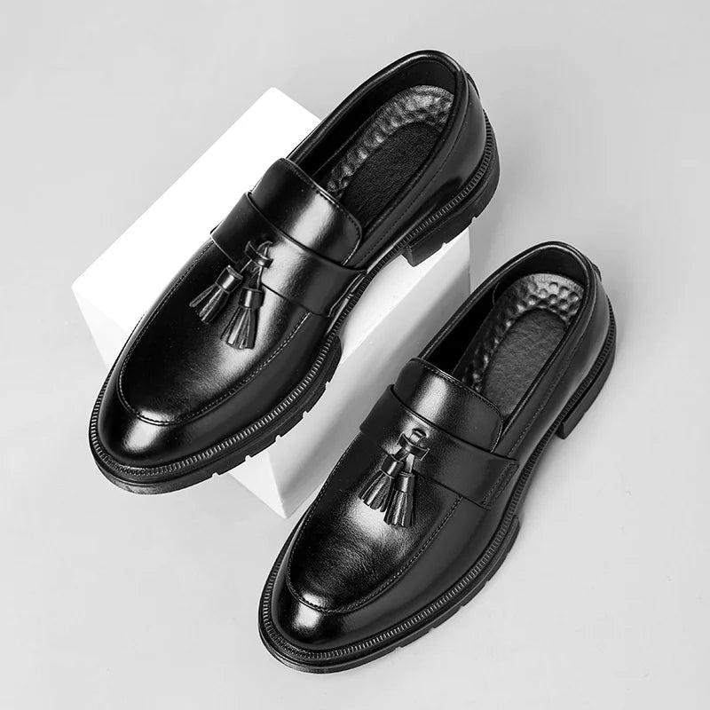 Modern men's fashion: Belmont Tassel Loafers for a sleek, versatile polished style.
