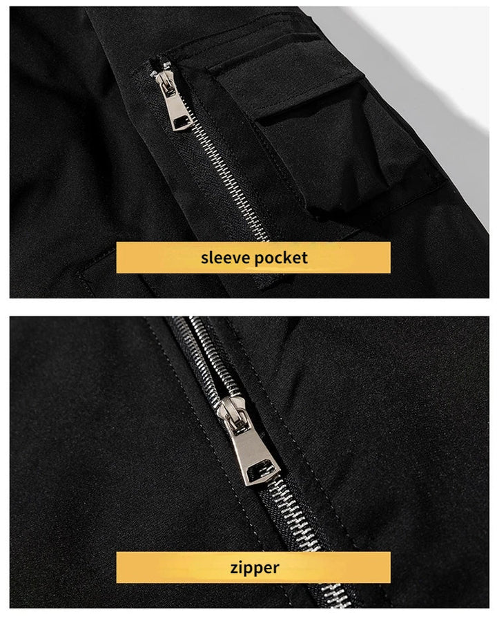 Space-themed men's Astro bomber jacket, a unique outerwear choice for trendy casual wear and layering.