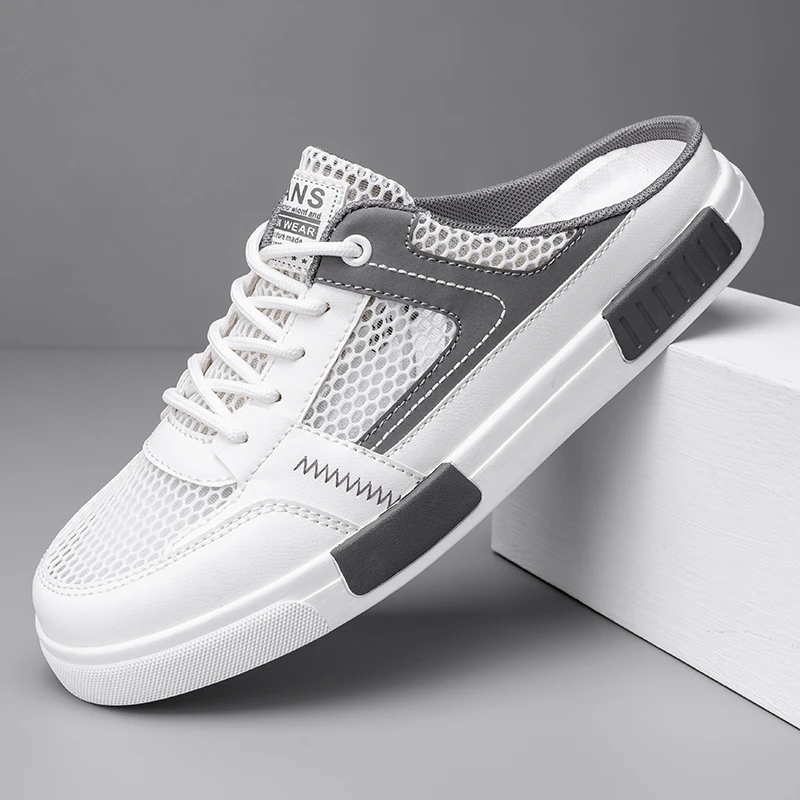 Effortless men's slip-on shoes: versatile athletic slides for quick wear & ultimate comfort.