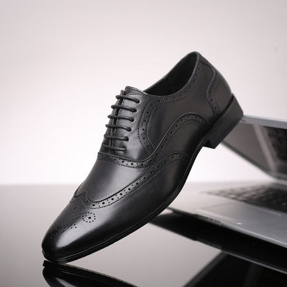 Premium men's formal Oxford brogue shoes, exuding luxury and timeless classic style for gentlemen.