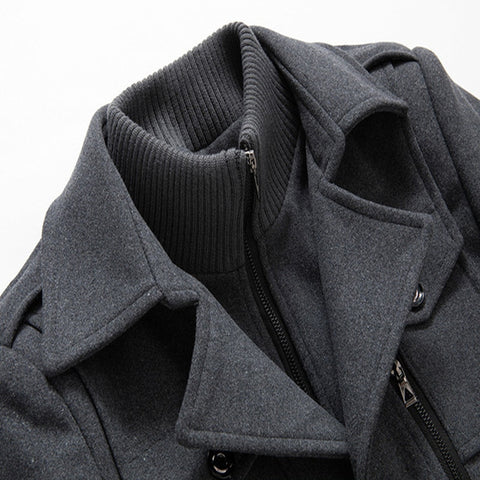 Versatile gray men's tailored jacket, military-inspired style perfect for modern layering.