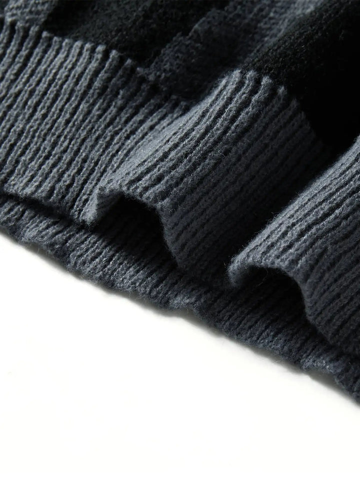 Bold abstract men's crew neck sweater. Modern design, oversized fit for comfortable casual wear.