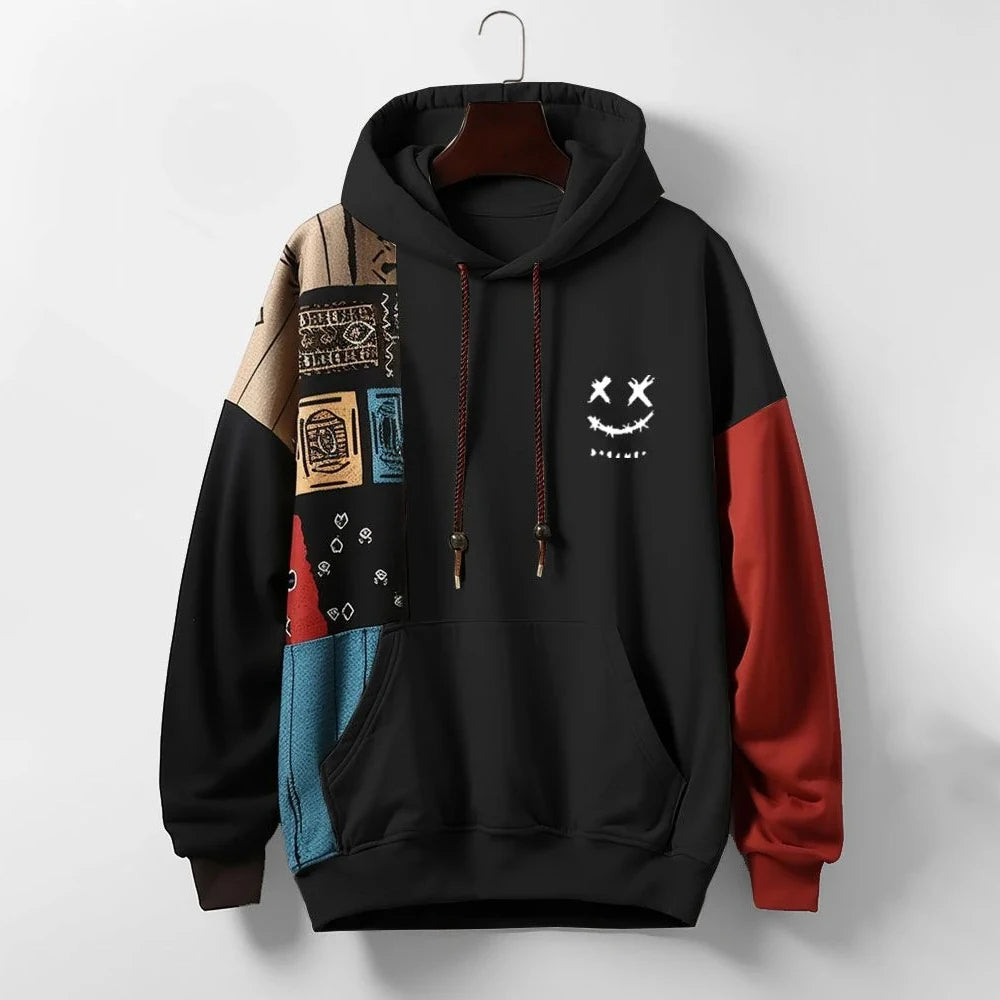 Stylish men's contrast hoodie, ideal for everyday casual wear & modern mens fashion outerwear.