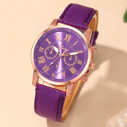 Men's bold gold-tone chronograph wristwatch with Roman numerals, a striking fashion accessory.
