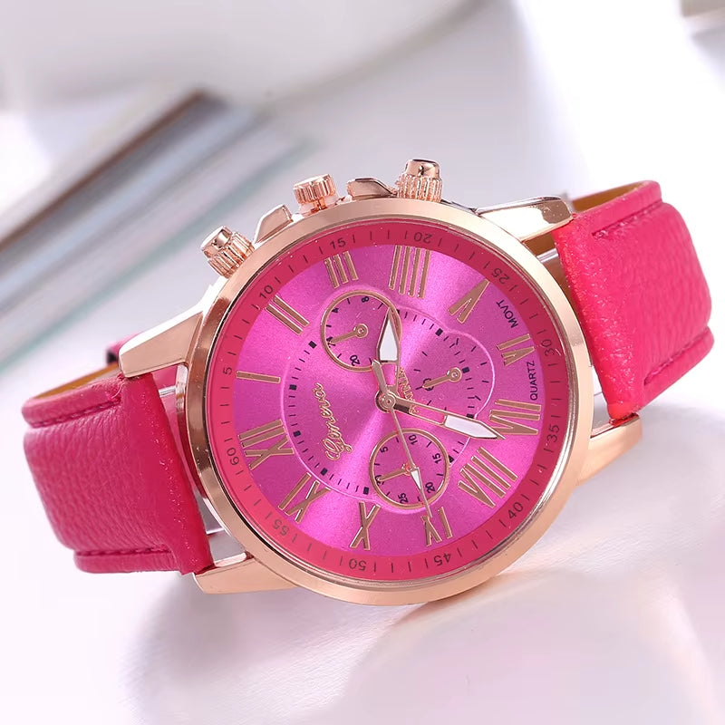Elegant men's wristwatch: a gold-tone chronograph with clear Roman numerals, a timeless statement piece.