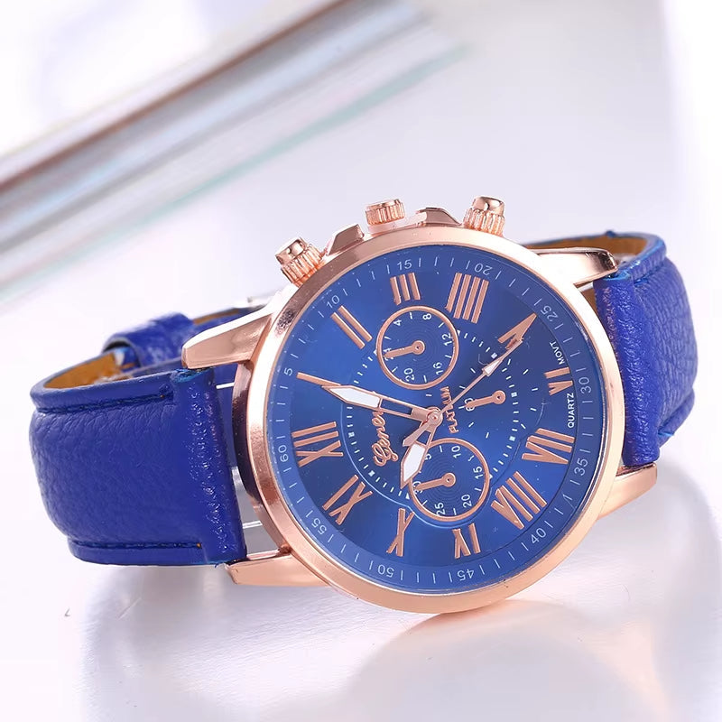 Side profile of a men's gold-tone chronograph wristwatch, showing its robust case and intricate buttons.