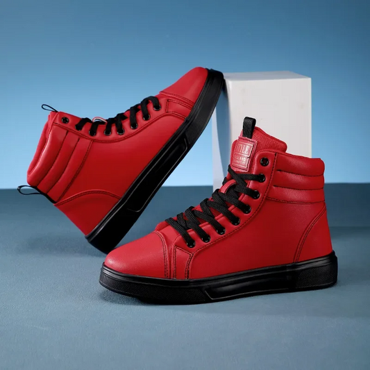 Men's bold high-top sneakers for dynamic street style, comfort, and fashion.