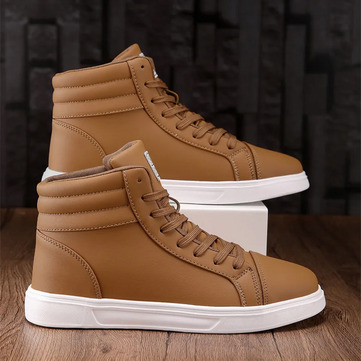 Dynamic men's high-top sneakers, perfect for making a bold fashion statement.
