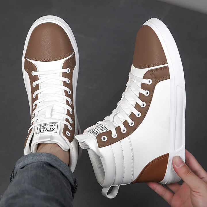 Durable men's high-top footwear, perfect for bold fashion statements and active comfort.