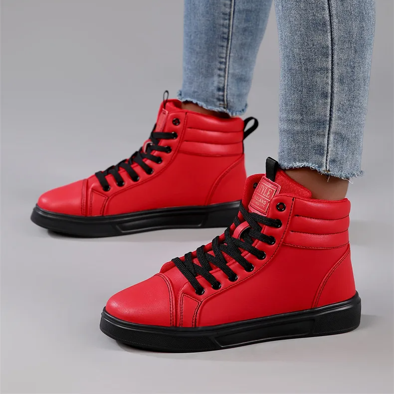Bold high-top sneakers for men, perfect for dynamic street style and fashion statements.