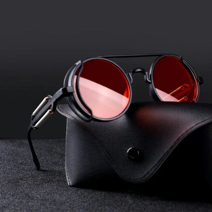 Stylish men's retro shades, featuring bold frames and UV400 polarized lenses for ultimate eye protection.