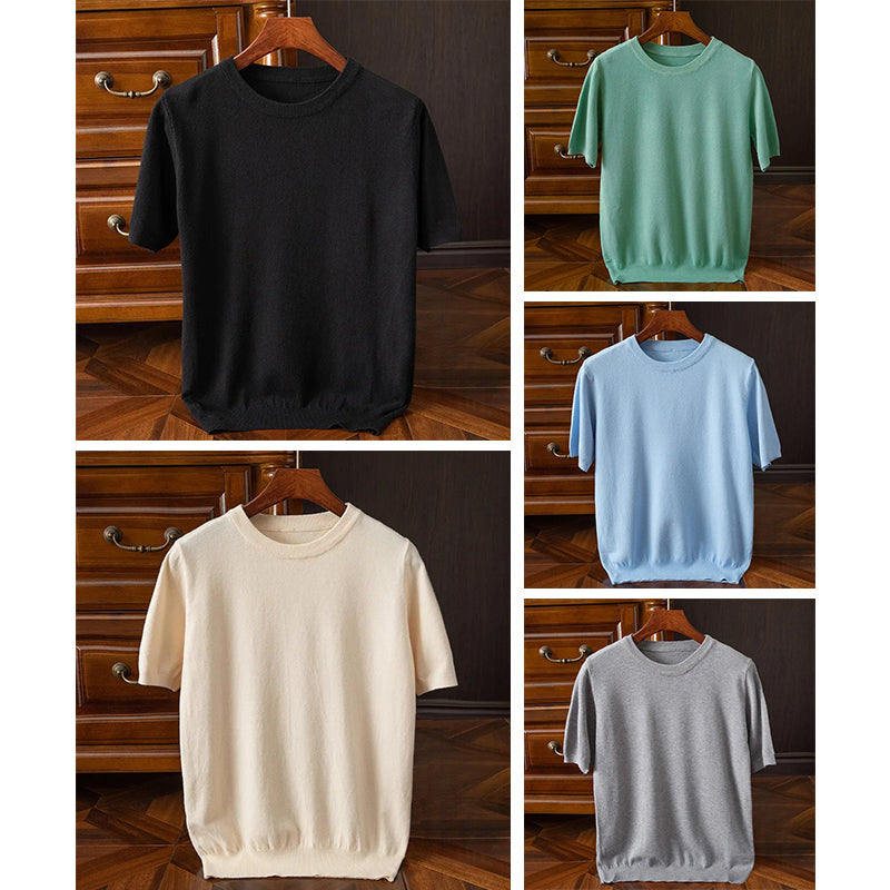 Men's Bordeaux O-neck short sleeve tee, combining elegant design with ultimate comfort for daily wear.
