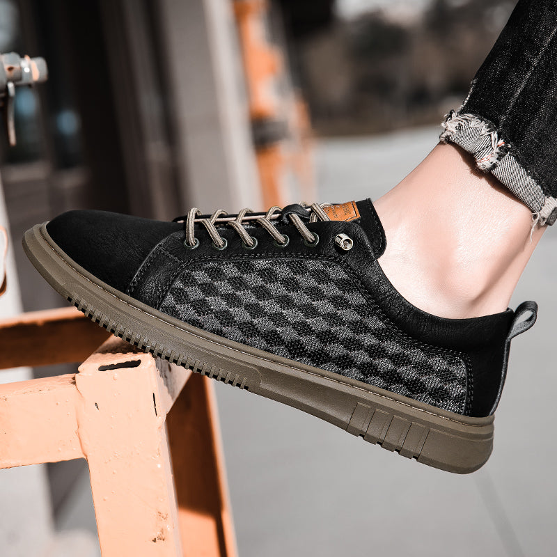 Men's breathable AirFlow comfort shoes, lace-up design for everyday walking footwear.