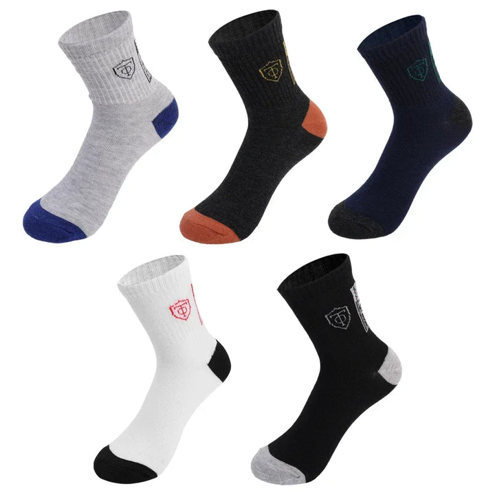 Men's breathable bamboo sports socks, 10 pairs. Anti-slip for athletic comfort.